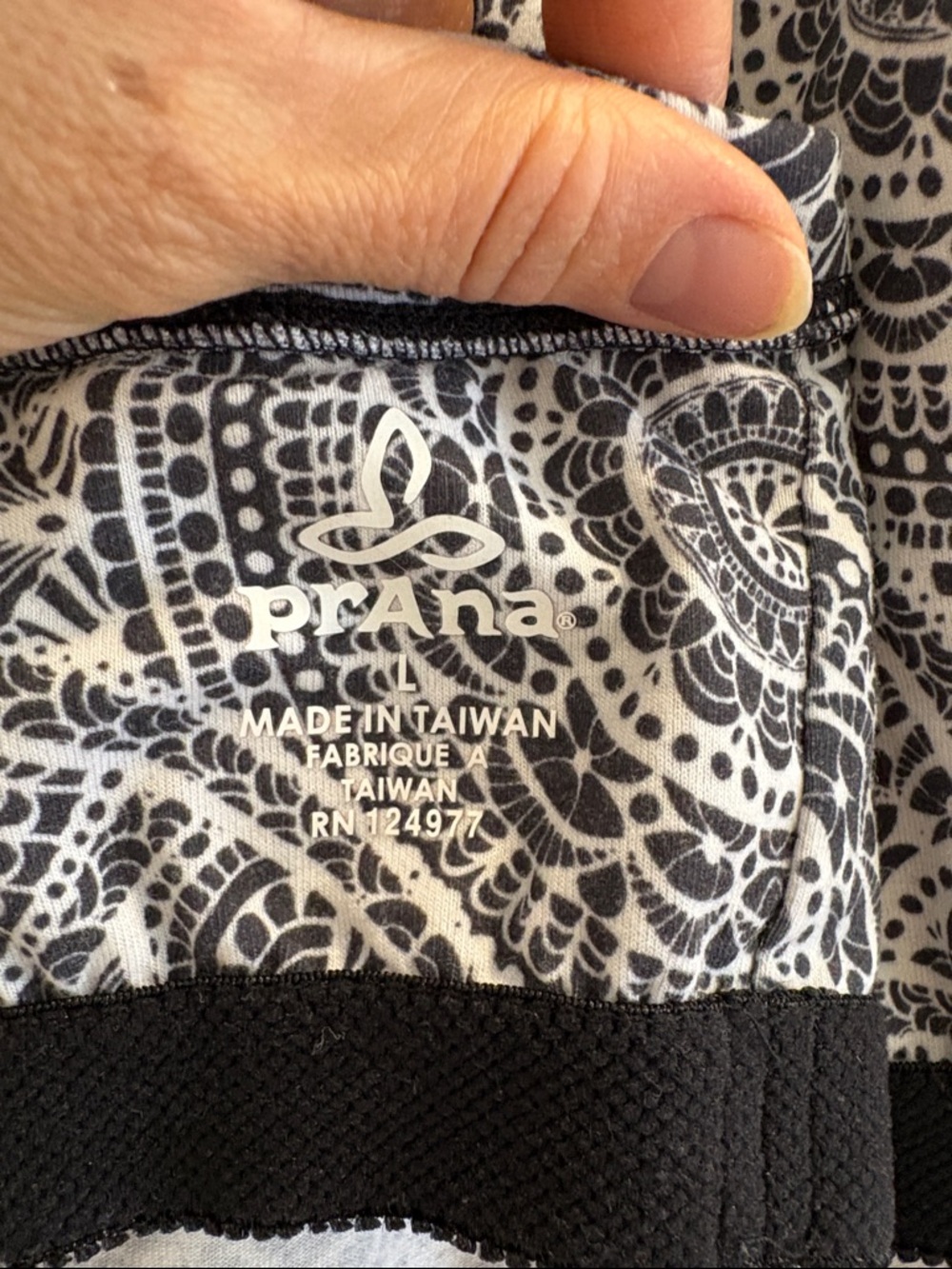 Prana Sleeveless Black & White Patterned Halter Dress - Picture 4 of 4
